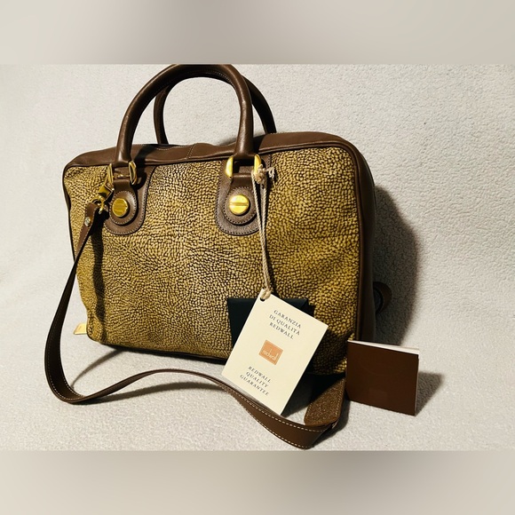 Borbonese Quail Suede Handbag/Satchel - Picture 5 of 13